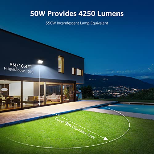 Lepro - 50W LED Floodlight Outdoor, 5000lm Waterproof Security Light