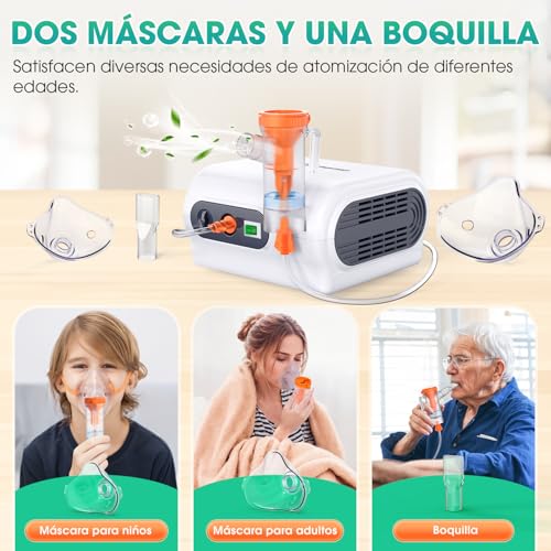 Eyenurse - Nebulizer for Adults & Kids, Compact Inhaler with 2 Masks & Tubes