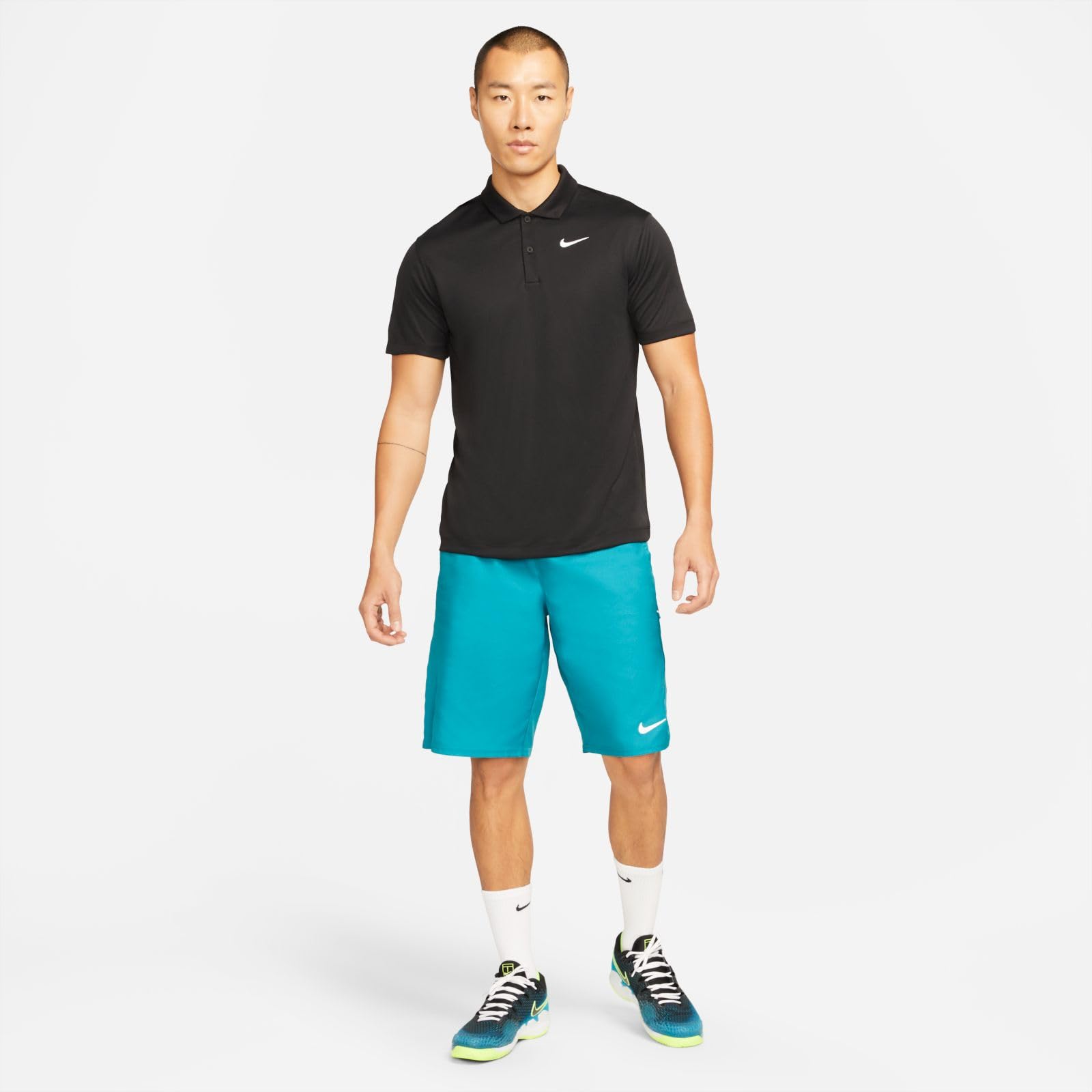 Nike Men's Court Dri-FIT Tennis Polo Black/White Small - Medaid International