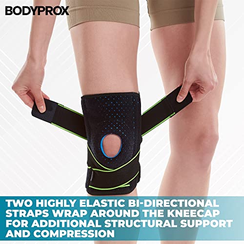 Bodyprox - Knee Brace with Side Stabilizers, Patella Gel Pads, Adjustable Sizes