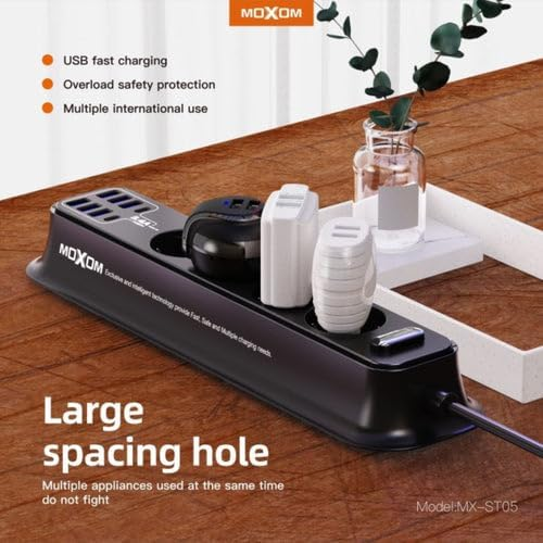 MOXOM Power Strip with Anti Static Sockets MX-ST05 - Medaid International