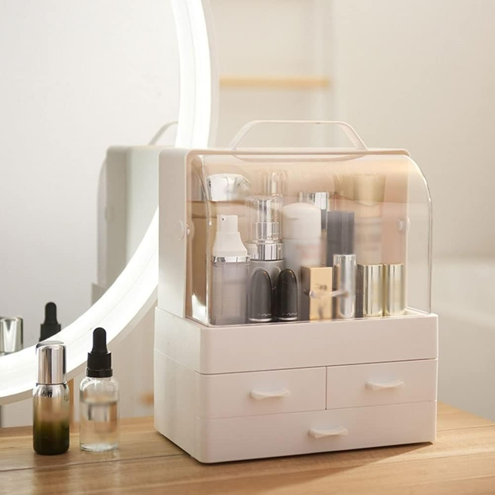 Makeup Organiser, Portable Skin Care Display Case with 3 Drawer - Medaid International