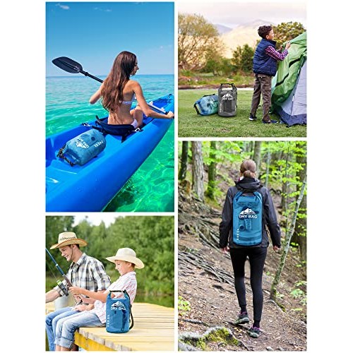 HEETA Dry Bag Waterproof for Women Men, 5L/10L/20L/30L/40L Roll Top Lightweight Dry Storage Bag Backpack with Phone Case for Travel Swimming Boating Kayaking Paddle Board Camping Beach Accessories|B07PLZP5LN