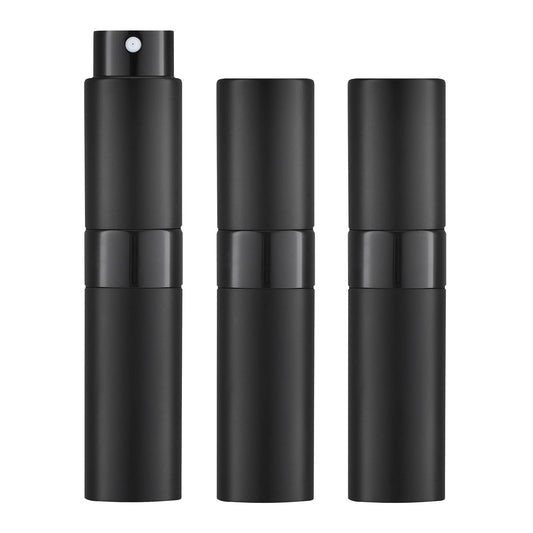 LISAPACK 8ML Atomizer Perfume Spray Bottle for Travel (3 PCS) Empty Cologne Dispenser, Portable Sprayer (Black) - Medaid International