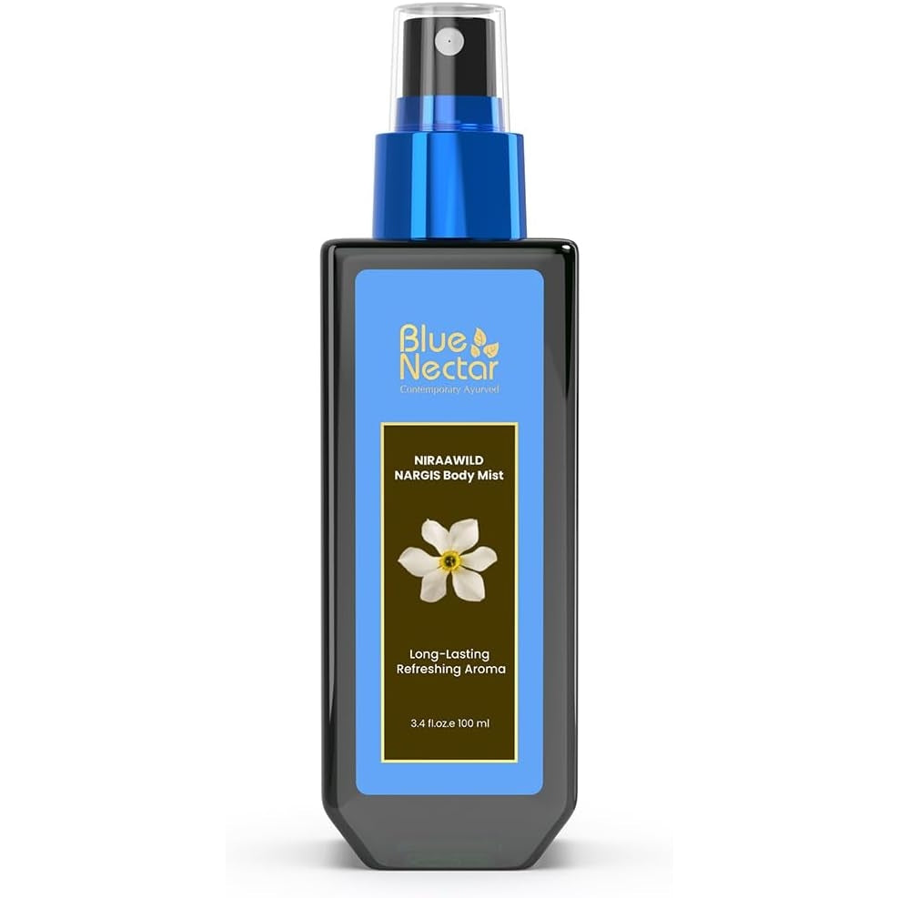 Blue Nectar Wild Nargis Body Mist for Women and Men | Refreshing Body Mist for Summer | Long Lasting 100% Natural Body Spray for Hydrating Skin (100ml) - Medaid - Lebanon