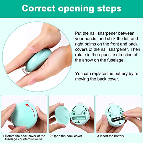 Vicloon - Electric Baby Nail Trimmer Set, 6-in-1 Grooming Kit, Safe & Quiet