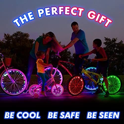 Activ Life - LED Bike Wheel Lights, 100% Brighter, Visible from All Angles, Batteries Included