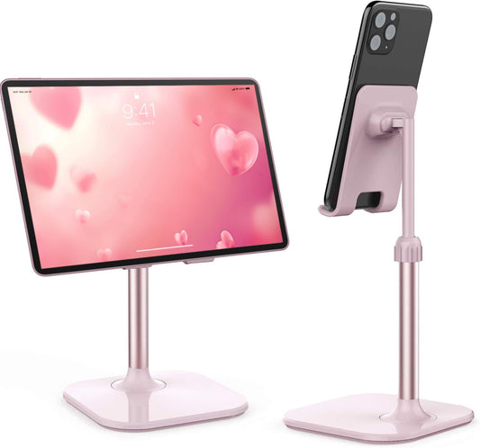 Doboli Cell Phone Stand, Stocking Stuffers Gifts for Teens Girls Boys Adults Women Men Mom Wife, Phone Stand for Desk, Phone Holder Stand Compatible with iPhone and All Mobile Phones Tablet, Pink - Medaid International