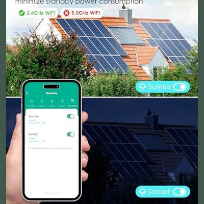 GreenSun - Smart WiFi Plug Compatible with Alexa & Tuya, 16A, IP44