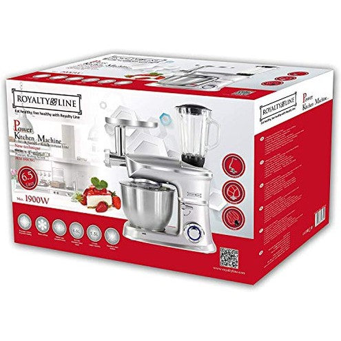 Royalty Line - 3-in-1 Kitchen Robot with Grinder, Mixer 6.5L 1900W