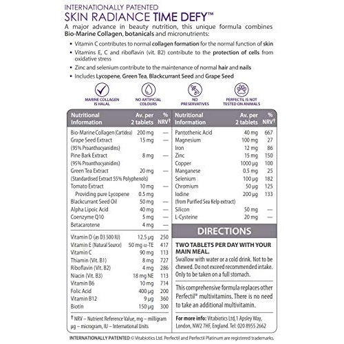 Vitabiotics Perfectil Platinum Skin Radiance 60 Tablets - Medaid International