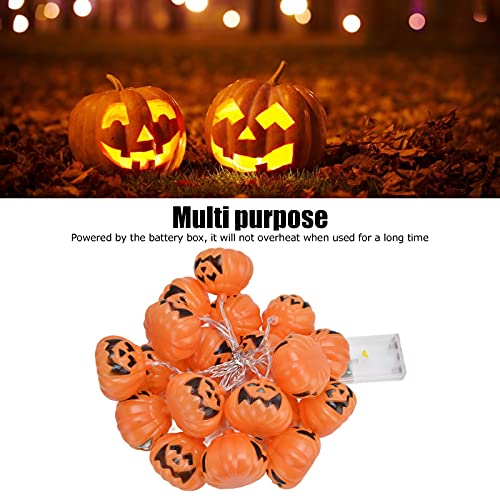 Pilipane - 20LED Pumpkin String Lights, 8ft Length, Perfect for Halloween Decor