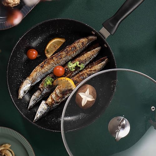 Aiyayou - Nonstick Saute Frying Pan with Wheat Stone Coating, Dishwasher Safe, Induction Compatible, 4.72in