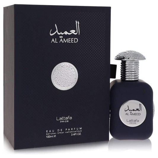 Lattafa Al Ameed Silver Eau De Parfum Spray for Unisex, 3.4 Ounce - Medaid International