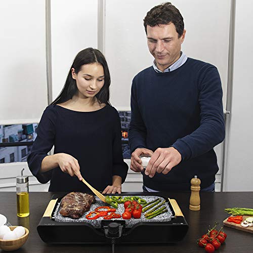 Cecotec - 2200W 2-in-1 Electric Griddle & Grill, Rockstone Coated, Dishwasher Safe