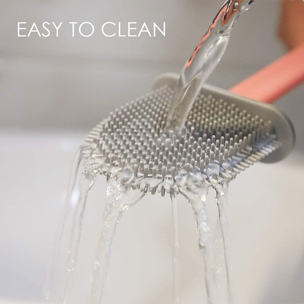 Silicone Toilet Brush Set - Bendable Deep Cleaning Feature - Medaid International