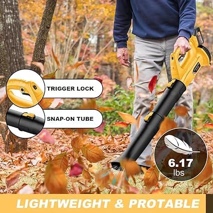 Leaf Blower - 320CFM 150MPH Leaf Blower Cordless with Battery & Charger, Electric Leaf Blower Battery Powered Leaf Blower Lightweight for Snow Blowing & Lawn Care Yard Cleaning - Medaid International