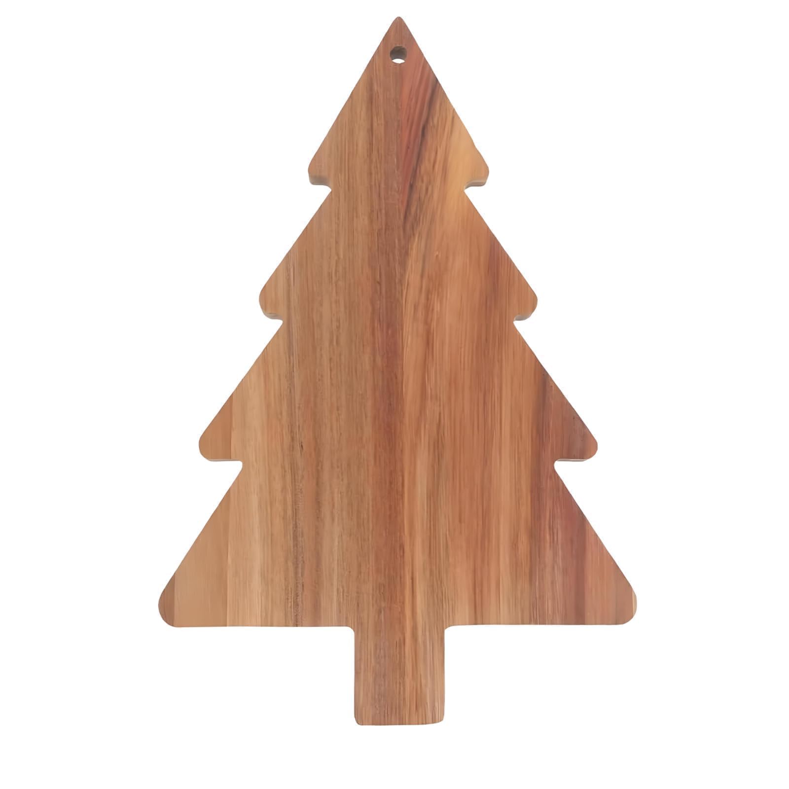 Christmas Tree Cutting Board for Holiday Party,15inch Christmas Tree Charcuterie Board for Cheese Fruit,Wooden Serving Platter Decorative Cheese Appetizer Tray Sushi Serving Plates for Kitchen Gifts - Medaid International