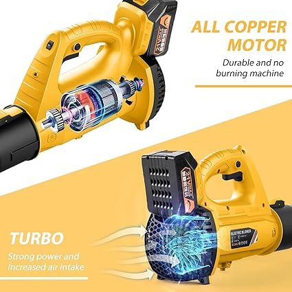 Leaf Blower - 320CFM 150MPH Leaf Blower Cordless with Battery & Charger, Electric Leaf Blower Battery Powered Leaf Blower Lightweight for Snow Blowing & Lawn Care Yard Cleaning - Medaid International