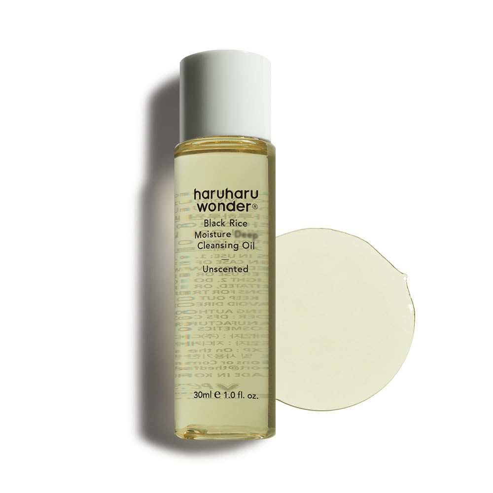 HARUHARU wonder Black Rice Moisture Cleansing Oil, Travel Size, Double Cleansing, Daily Makeup remover, Pore Oil Cleanser, Korean Skincare, Non-comedogenic, Holiday Stocking Stuffer, 1.0 fl oz - Medaid International