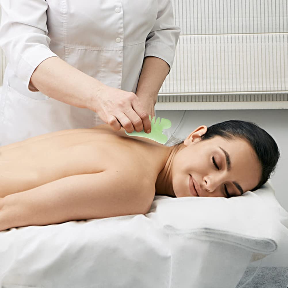 EQLEF Massage Scraping Tools with Jade Body Comb SPA Acupuncture Therapy Point Treatment on Face Arm Foot for Gua Sha - Medaid International