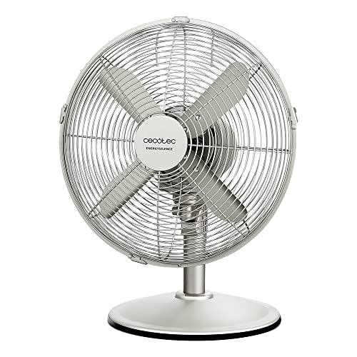 Cecotec - EnergySilence 610 Steel Desk Fan, 40W, 12" Diameter, 3 Speeds, Oscillation