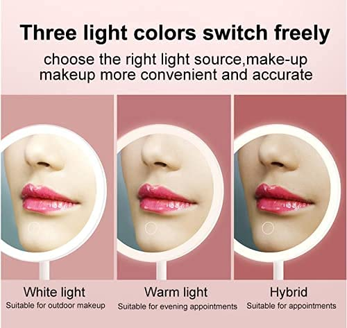 Portable Magnifying Makeup Mirror with Rechargeable LED Lights - Medaid International