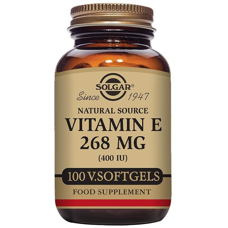 Solgar Vitamin E 268 mg (400 IU), 100 Vegetarian Softgels - Natural Antioxidant, Skin & Immune System Support - Naturally-Sourced Vitamin E - Non-GMO, Vegan, Gluten Free, Dairy Free - 100 Servings - Medaid International
