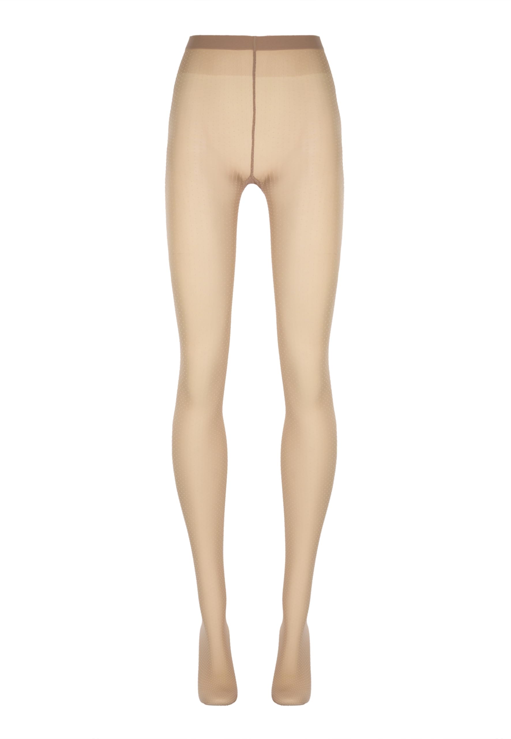 Wolford Mini Dot Tights for Women Sheer Opaque Matt Finish Pantyhose with Micro Dot Pattern Soft Knitted Waistband 20 Den Fairly Light/White X-Small - Medaid International