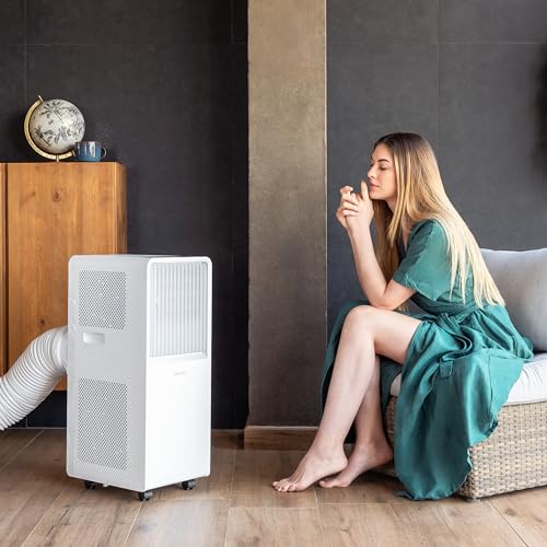 Cecotec - 7000 BTU Portable Air Conditioner with LED Display, 4 Modes, 360º Wheels