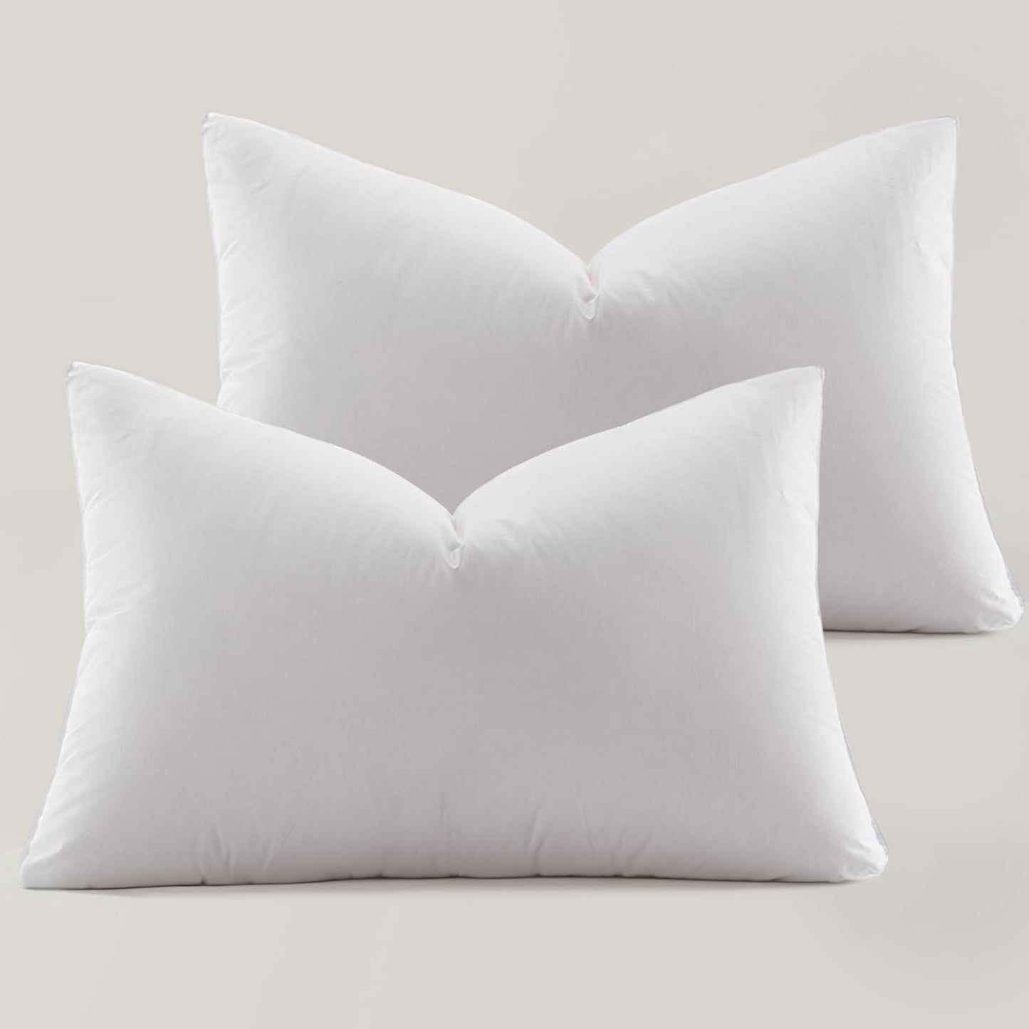 Globon Ultra Soft Down Pillow King Size Set of 2, All Down Filled Bed Pillow for Sleeping, 100% Cotton Shell 500 Thread Count, Soft Hotel Collection Down Feather Pillow 20" x 36" - Medaid International