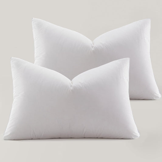 Globon Ultra Soft Down Pillow King Size Set of 2, All Down Filled Bed Pillow for Sleeping, 100% Cotton Shell 500 Thread Count, Soft Hotel Collection Down Feather Pillow 20" x 36" - Medaid International