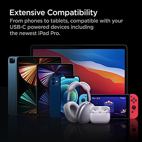 Spigen - 65W Dual USB C Car Charger, Fast Charging PD 3.0 for iPhone & MacBook