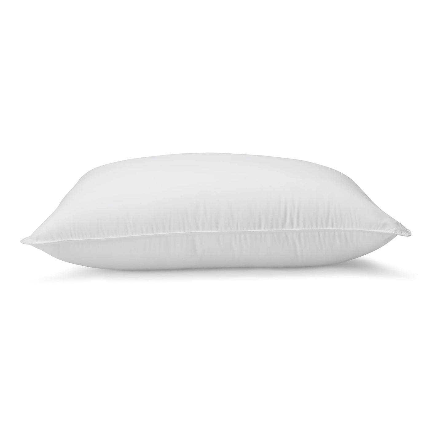 Amazon Basics Down Alternative Pillow for Back Side Sleepers, Medium Density, Standard Size, 26" x 20", 2-Pack, White - Medaid International