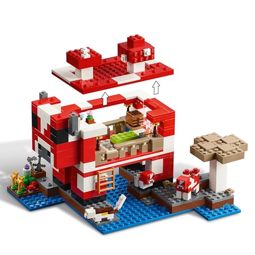 LEGO Minecraft 21270 Moshroom House, Toy, Birthday Gift, Blocks, Girls, Boys, Children, 8, 9, 10, Elementary School Students - Medaid International