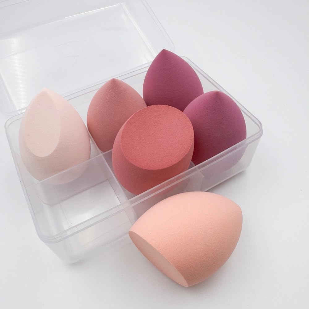 6-Piece Beauty Blender Set | Non-Absorbent Makeup Sponges, Oblique Cut & Water Drop Shapes for Foundation & Cosmetics 19 - Medaid International