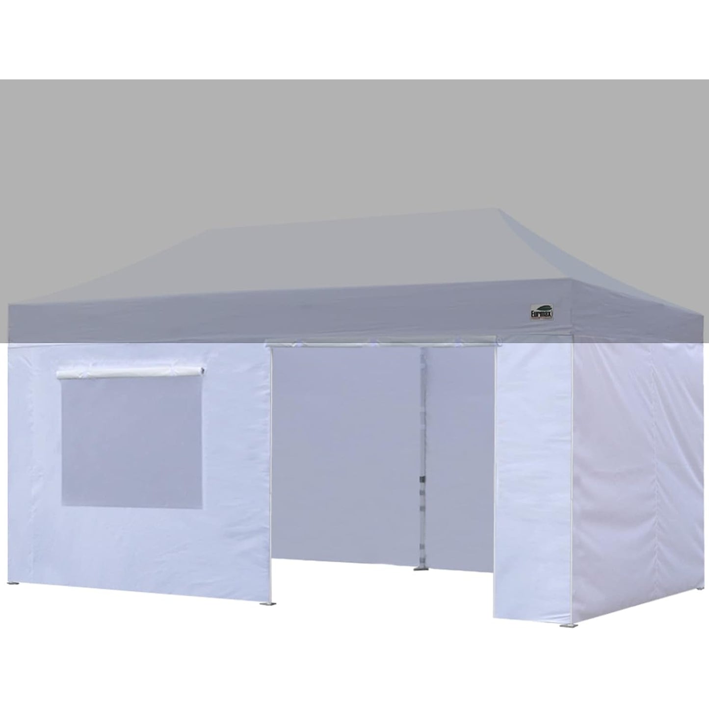 Eurmax USA Full Zippered Walls for 10 x 20 Easy Pop Up Canopy Tent,Enclosure Sidewall Kit with Roller Up Mesh Window and Door 4 Walls ONLY,NOT Including Frame and Top（White） - Medaid - Lebanon