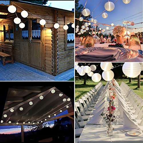 Lezonic - Solar Fairy Lights with 30 LED Lanterns, 8 Modes, Waterproof, 8 Metres