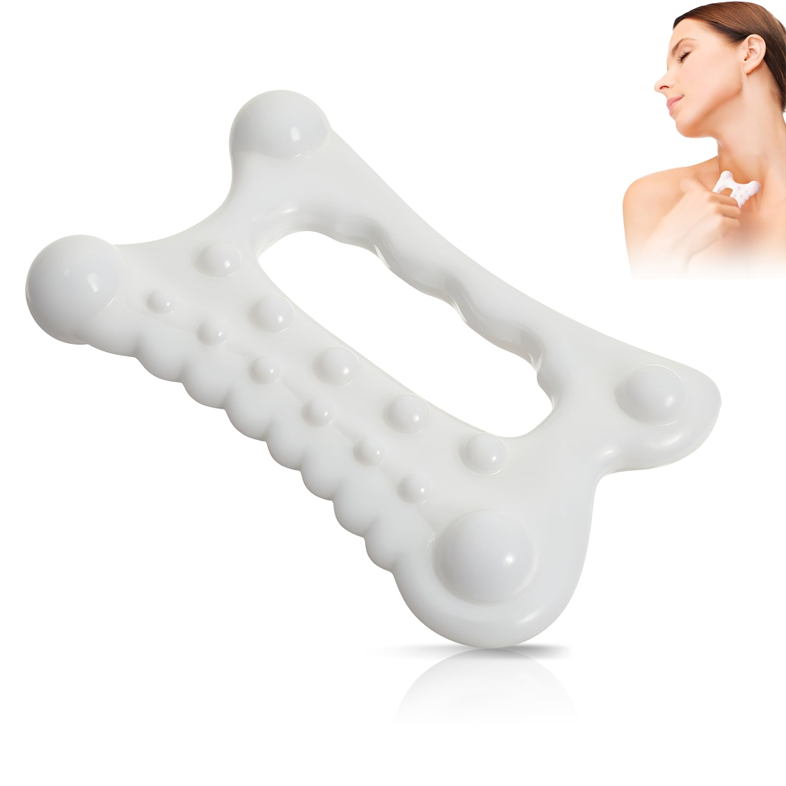 CIATBYYJ Gua Sha Massage Tool for Face & Body, Guasha Tool for Relaxation, Guas Sha Facial Trigger Point Massager, Gua Shas Body Tools for Mother, Women, Men (Wave Edge & Smooth Edge) - Medaid International