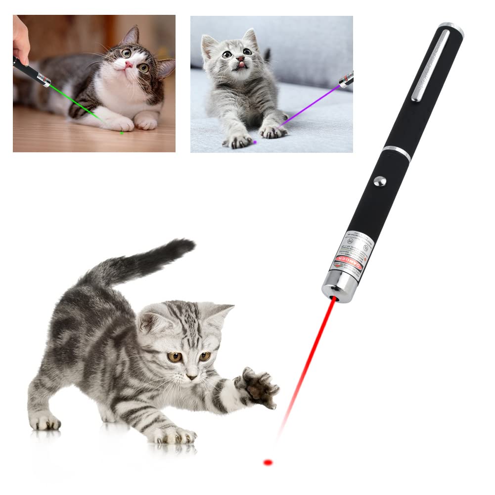 CHUQIANTONG Laser Pointer Cat Toys Red Laser Presentation Remotes for Indoor Classroom Interactive Teaching (Red, Without Battery 1 Pack) - Medaid International
