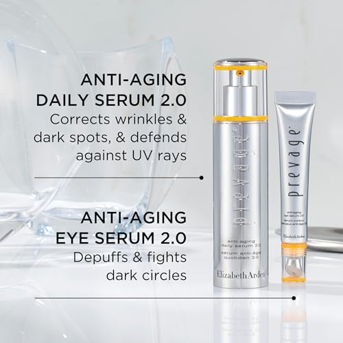 Elizabeth Arden PREVAGE Anti-Aging Face Serum 2.0 for Women, Brightening & Dark Spot Correcting Skincare, With Antioxidant Idebenone Technology, 1.7 Fl Oz - Medaid International