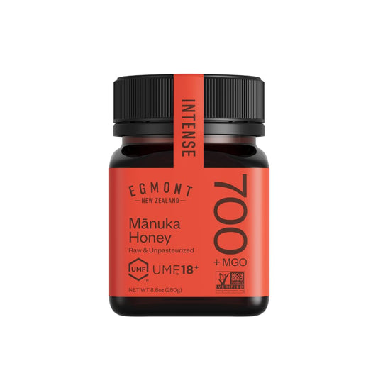 Egmont Honey Raw Manuka Honey MGO 700+ UMF 18+ 8.8oz(250g) NON-GMO, Kosher, Recycled plastic jar, Traceable 100% Pure Authentic New Zealand Honey, UMF & MGO Certified - Medaid International