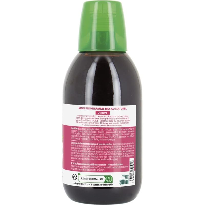 Biosens Cocktail Minceur Bio 500ml - Brûle Graisses Naturel - Pour une Perte de Poids Saine & Gourmande - Le Lot De 2 - Medaid International