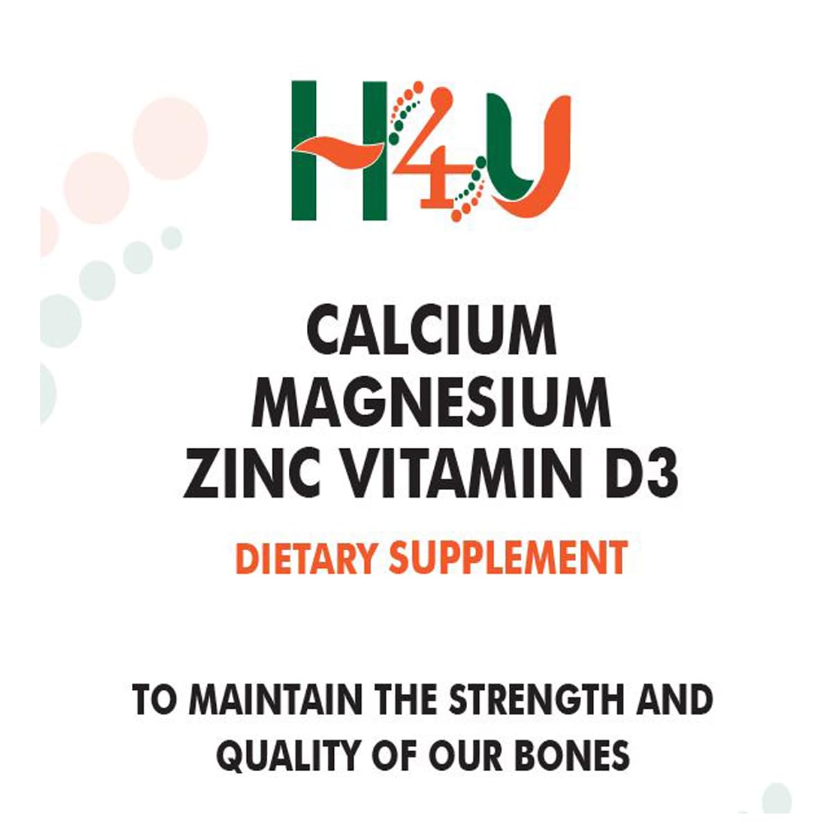 H4U Calcium Magnesium Zinc D3 | 120 Softgels Supplement | Calcium 10000 mcg, Magnesium 10000 mcg, Zinc 2000 mcg, Vitamin D3 100 mcg | Non-GMO | Gluten-Free | Made in The USA - Medaid International