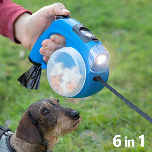 InnovaGoods - Retractable Dog Lead 6 in 1 with Torch & Pocket Compartment