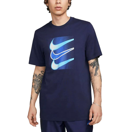 Nike Men's Swoosh TEE (Midnight Navy, DZ5173-455) Size Large - Medaid International