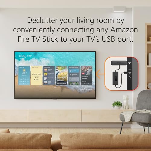 Amazon - USB Power Cable for Fire TV Stick, No AC Adapter Needed, Hassle-Free Setup