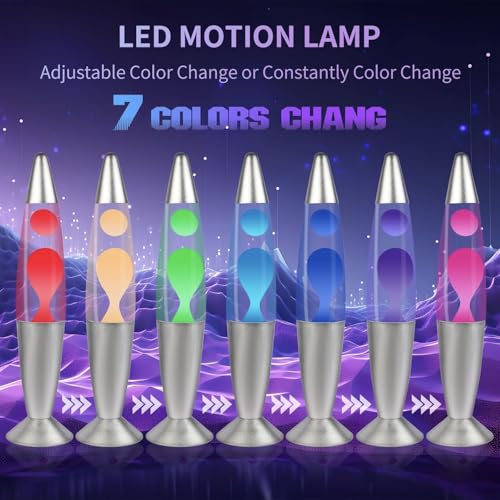 Cellustop - Rocket Lava Lamp with Decorative Wax, 2 R39 Bulbs, Heavy Duty Glass