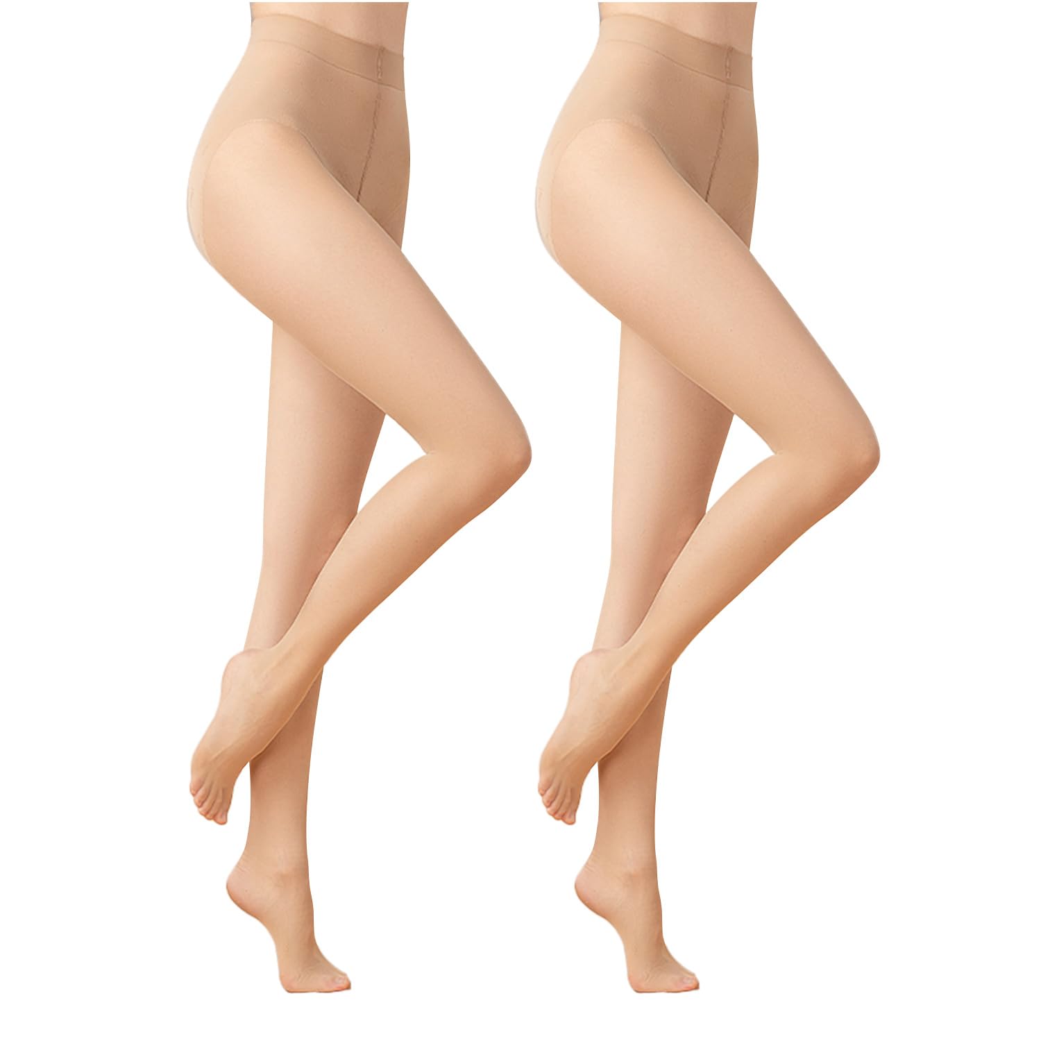 Ms.Myland 2 Pairs Women's Sheer Tights, 1D Ultra Thin Soft Nylon Regular Panty Multicolour High Sheer Anti-slid Pantyhose - Medaid International