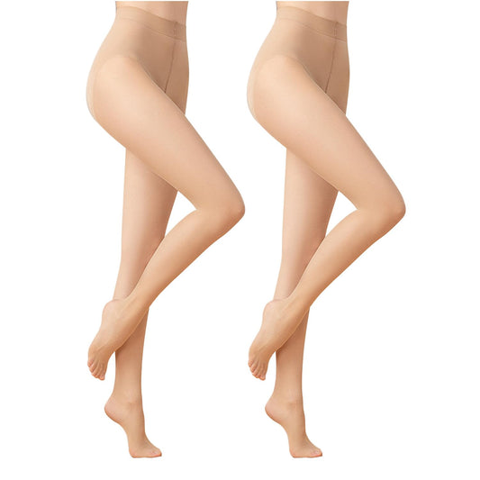 Ms.Myland 2 Pairs Women's Sheer Tights, 1D Ultra Thin Soft Nylon Regular Panty Multicolour High Sheer Anti-slid Pantyhose - Medaid International